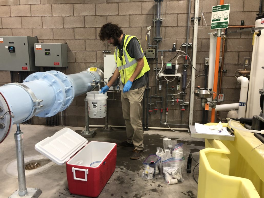 DBS&A sampled water that was a mixture of the injected recharge source water and native groundwater, recovered from well ASR-01 at the Water Authority’s DWTP for a list of 21 PFAS.
