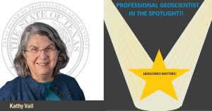 The Texas Board of Professional Geoscientists (TBPG) Quarterly Newsletter features DBS&A Geologist Kathy Vail in its summer 2024 edition.